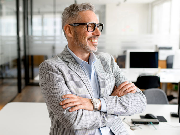 business man in a modern office