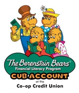Berenstain Bear Cub Account at the Coop Credit Union logo